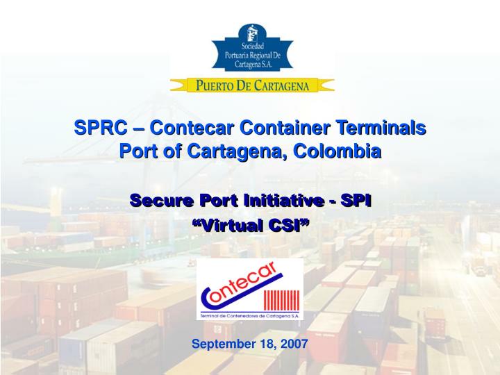 sprc contecar container terminals port of cartagena colombia