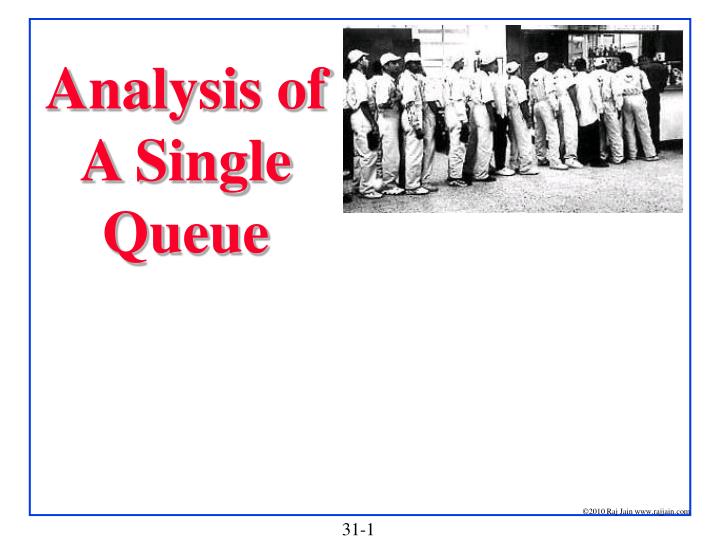 analysis of a single queue
