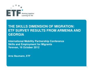 Why ETF works on skills and migration