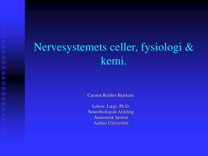 nervesystemets celler fysiologi kemi
