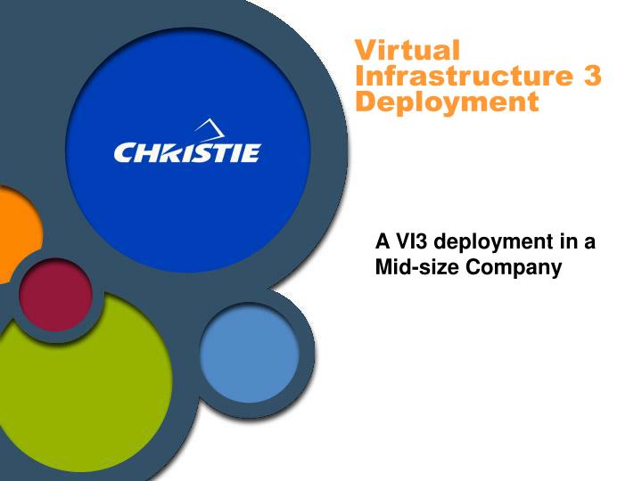 virtual infrastructure 3 deployment