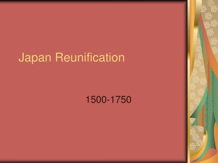 japan reunification