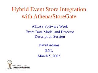 Hybrid Event Store Integration with Athena/StoreGate