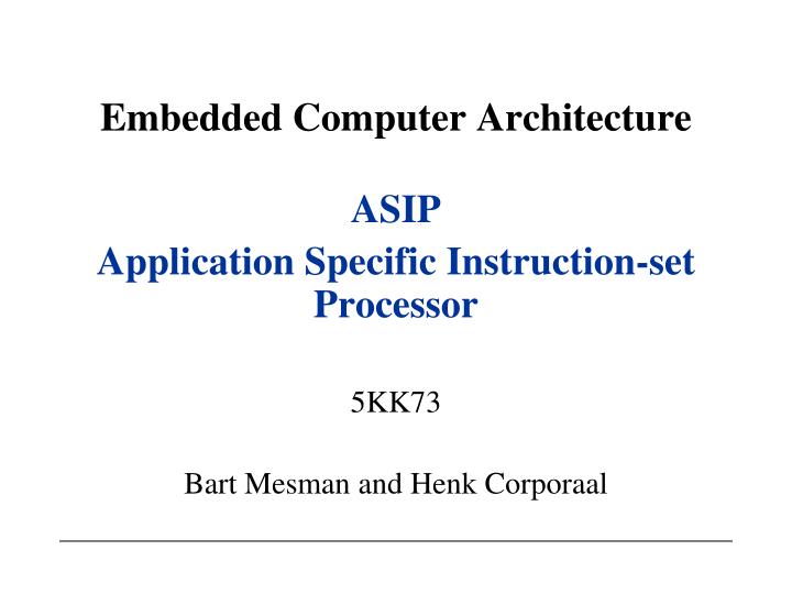 embedded computer architecture
