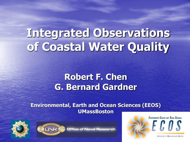 integrated observations of coastal water quality