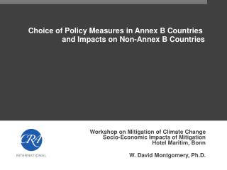 Choice of Policy Measures in Annex B Countries and Impacts on Non-Annex B Countries