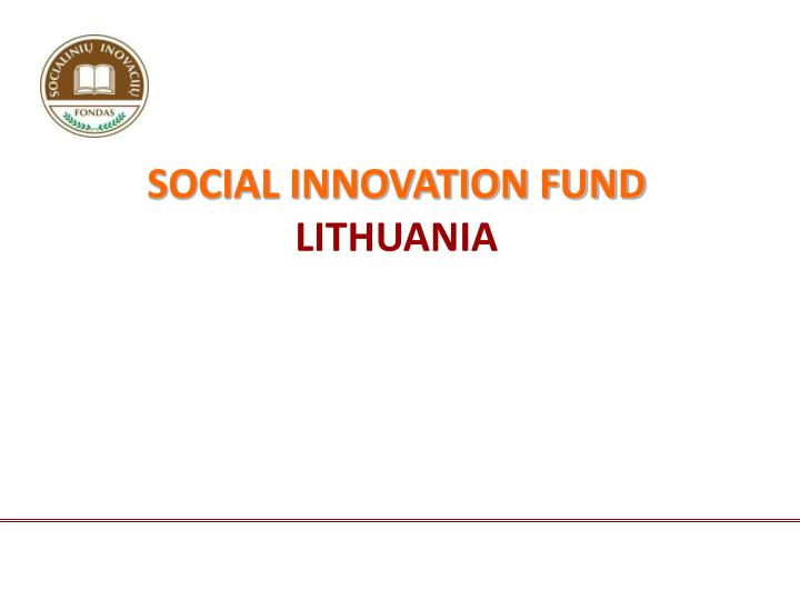 social innovation fund lithuania