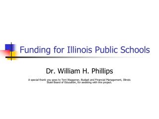 Funding for Illinois Public Schools