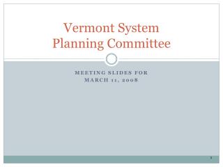 Vermont System Planning Committee