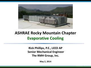 ASHRAE Rocky Mountain Chapter Evaporative Cooling