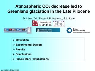 Atmospheric CO 2 decrease led to Greenland glaciation in the Late Pliocene