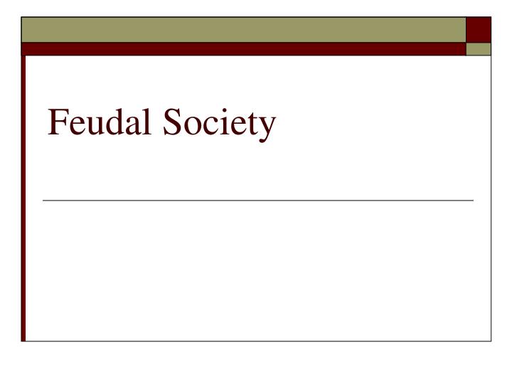 feudal society