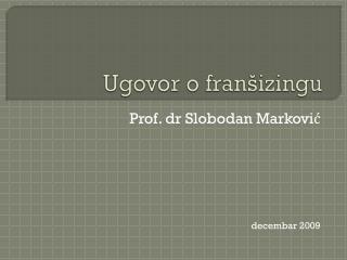 ugovor o fran izingu