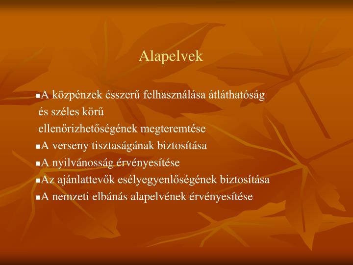 alapelvek