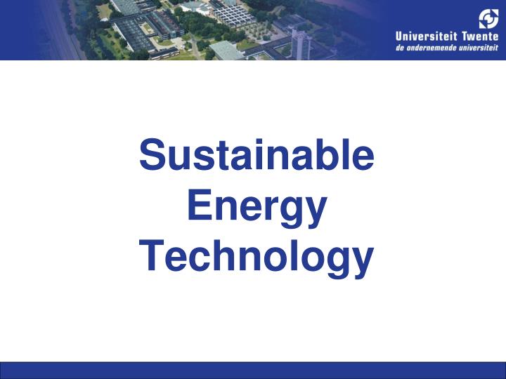 sustainable energy technology