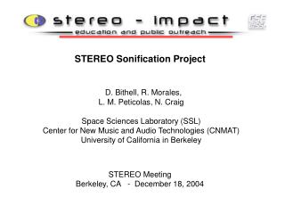 STEREO Sonification Project