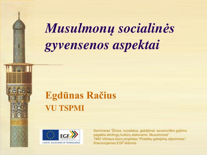 musulmon socialin s gyvensenos aspektai