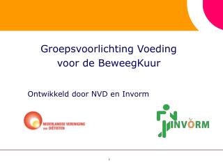 groepsvoorlichting voeding voor de beweegkuur