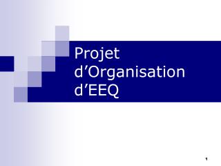 projet d organisation d eeq