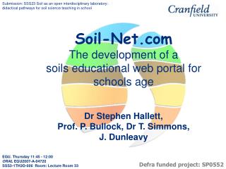 soil net com the development of a soils educational web portal for schools age