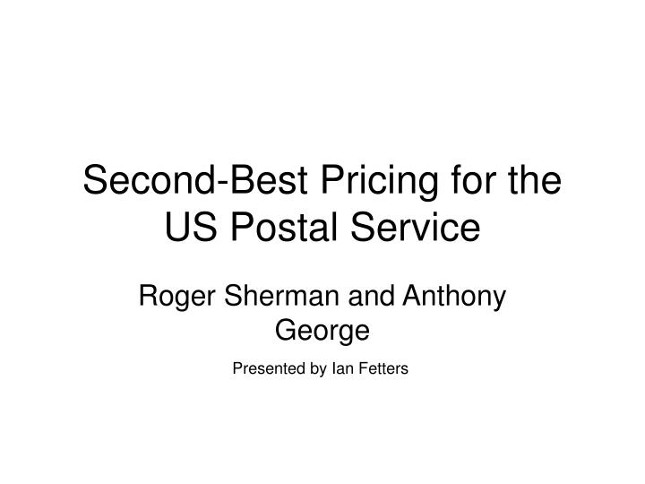 second best pricing for the us postal service
