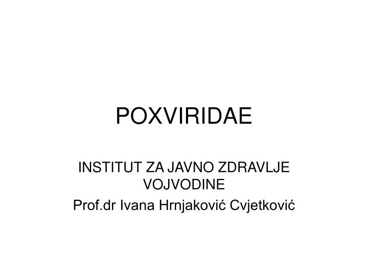poxviridae
