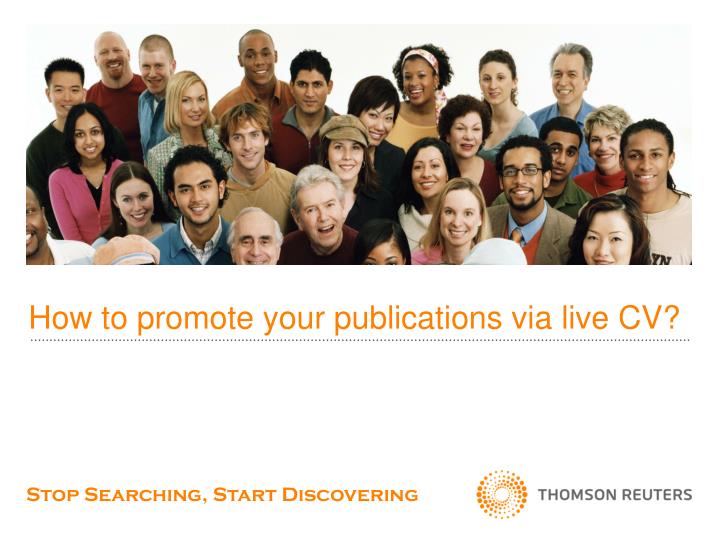 how to promote your publications via live cv