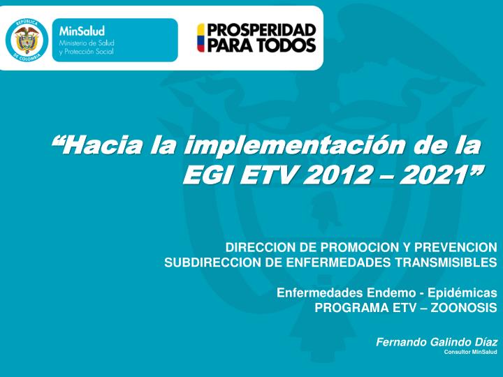 hacia la implementaci n de la egi etv 2012 2021