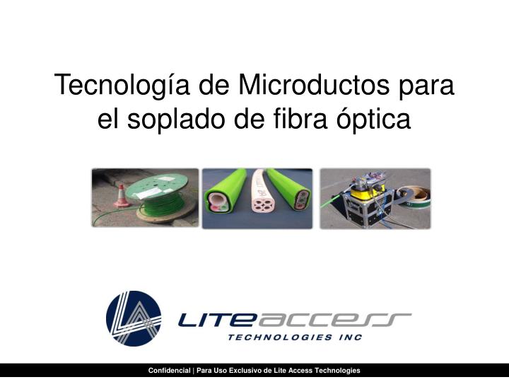 tecnolog a de microductos para el soplado de fibra ptica