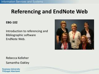 Referencing and EndNote Web