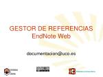 GESTOR DE REFERENCIAS EndNote Web - slide 1