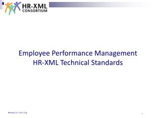 Employee Performance Management HR-XML Technical Standards