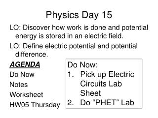 Physics Day 15