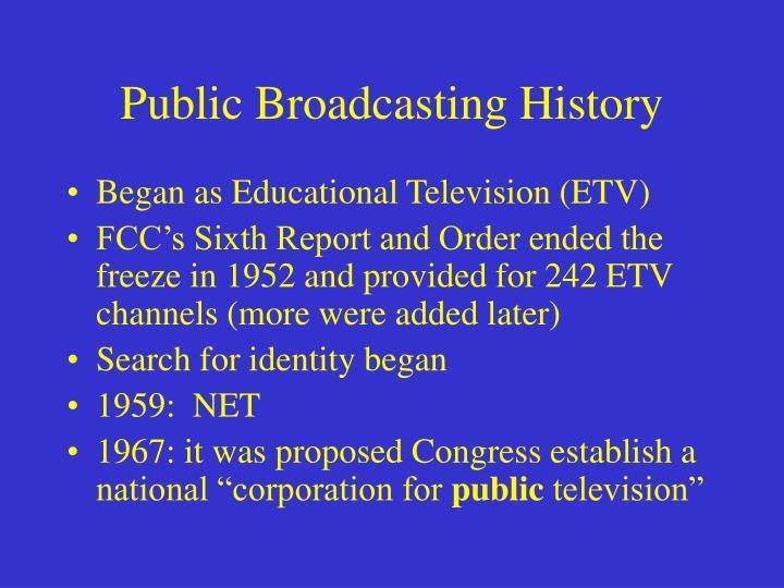public broadcasting history