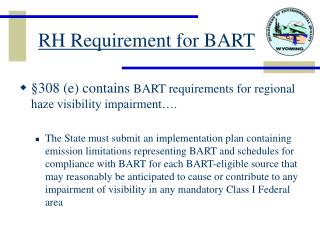 RH Requirement for BART