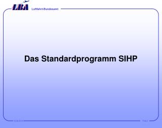 das standardprogramm sihp