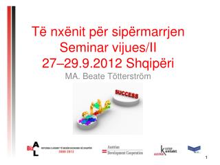 t nx nit p r sip rmarrjen seminar vijues ii 27 29 9 2012 shqip ri