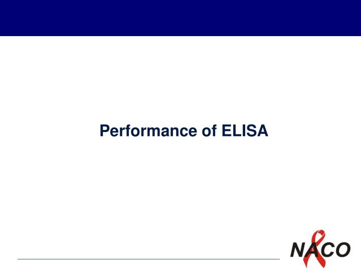performance of elisa
