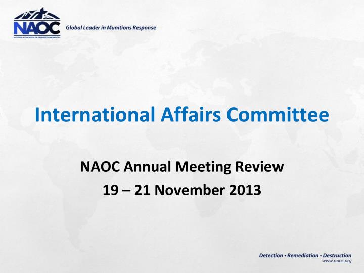 international affairs committee