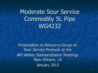 Moderate Sour Service Commodity 5L Pipe WG4232