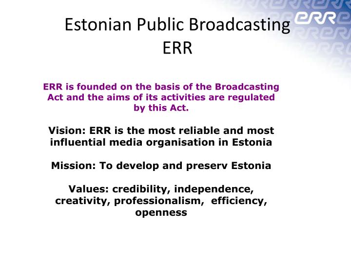 estonian public broadcasting err