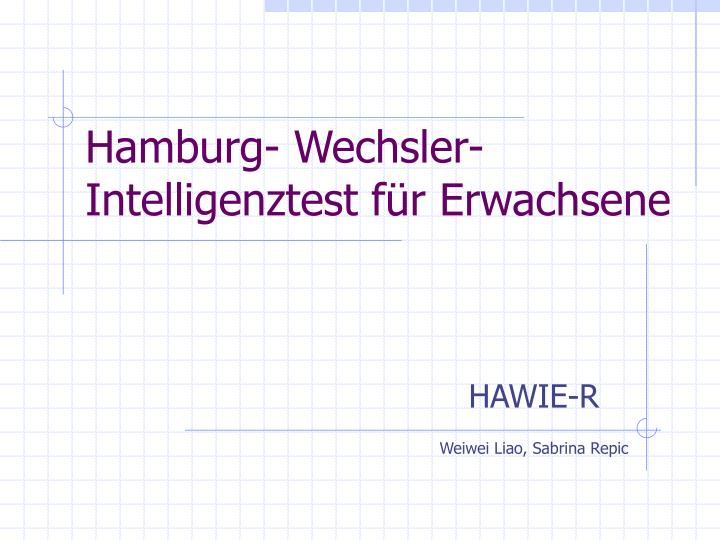 hamburg wechsler intelligenztest f r erwachsene