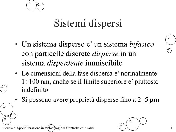 sistemi dispersi