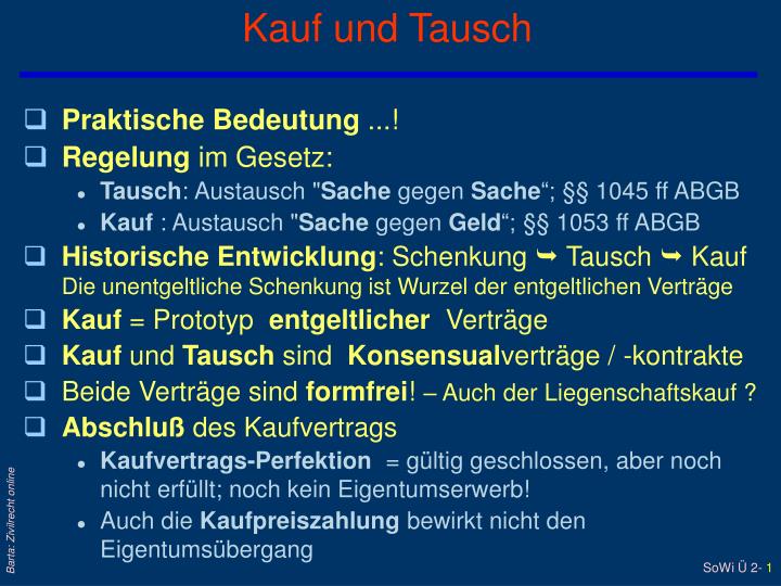 kauf und tausch