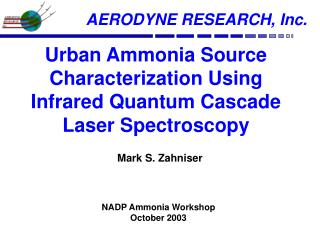 Urban Ammonia Source Characterization Using Infrared Quantum Cascade Laser Spectroscopy
