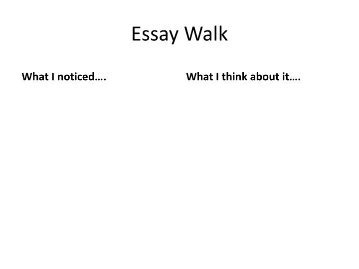 essay walk