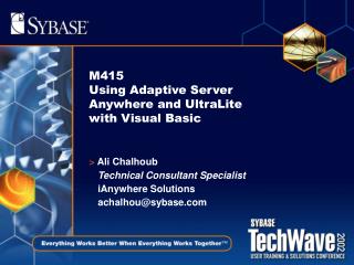 M415 Using Adaptive Server Anywhere and UltraLite with Visual Basic
