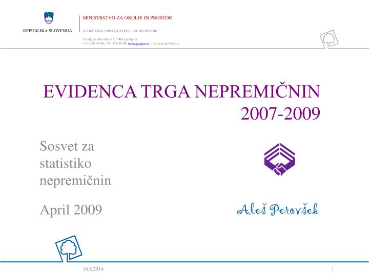 evidenca trga nepremi nin 2007 2009