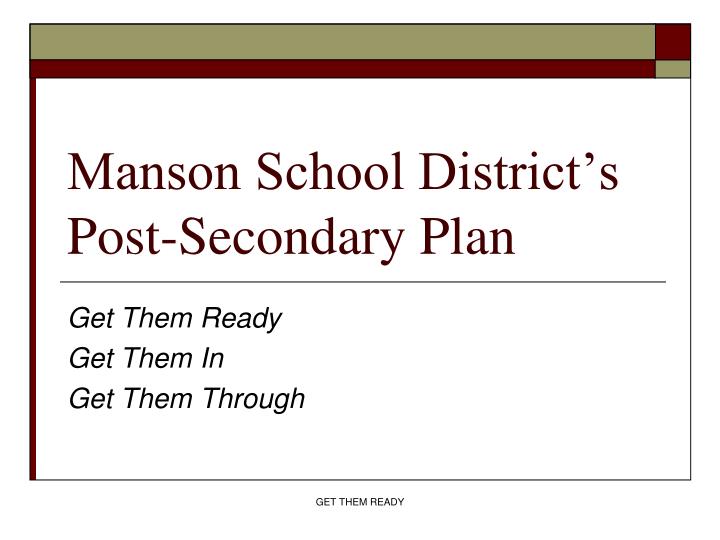 manson school district s post secondary plan