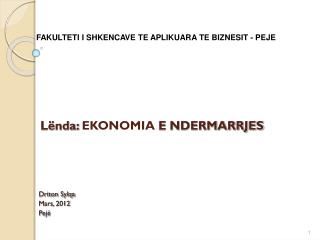 l nda ekonomia e ndermarrjes